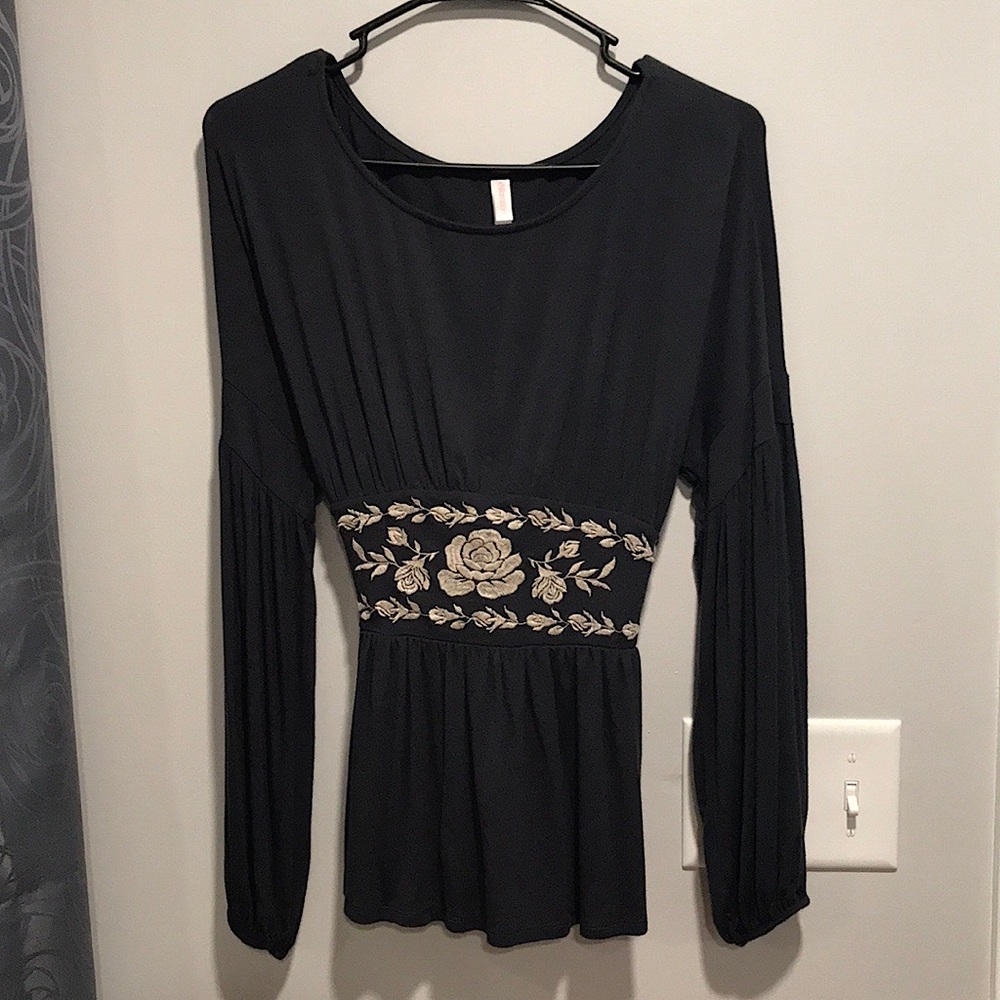 Target Navy and Floral Blouse